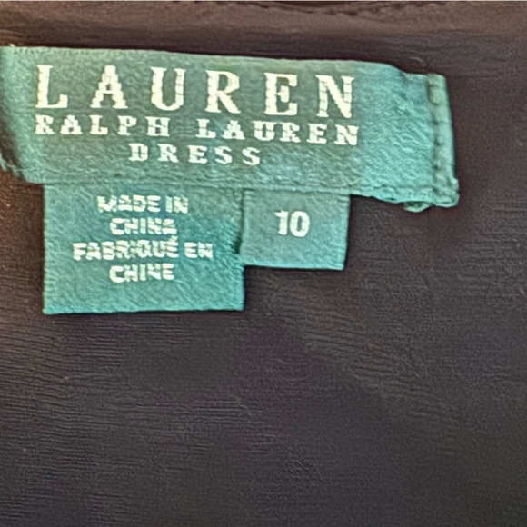 🎀 Womens Ralph Lauren Black Dress Flattering Slimming Size 10 Sleeveless - Picture 5 of 7